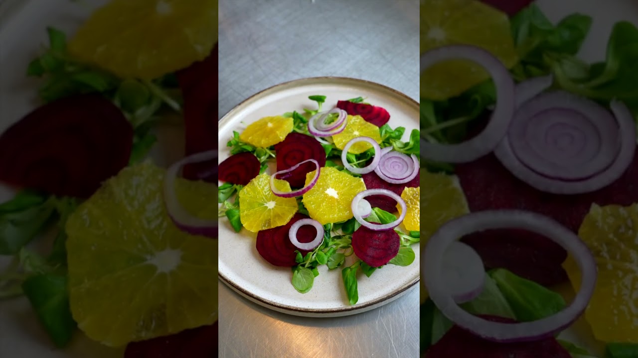 Confit de canard with colorful winter salad🍊