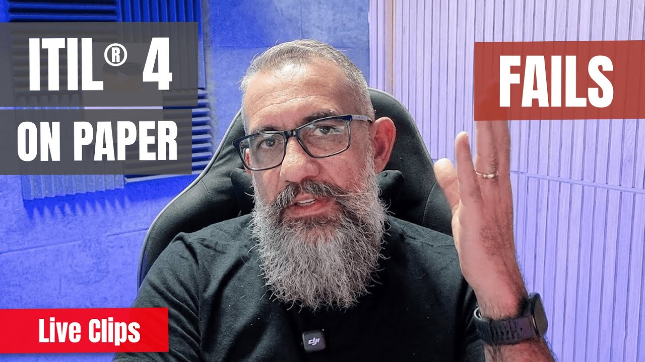 ITIL® 4 NO PAPEL NÃO FUNCIONA! O ERRO QUE TODAS AS EMPRESAS COMETEM | Cortes da Live #itil4 #itsm