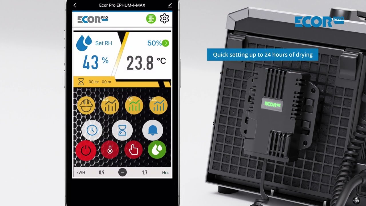 EPD50-RESTO DryFan Desiccant Dehumidifier for Restoration Professionals Wifi App Enabled