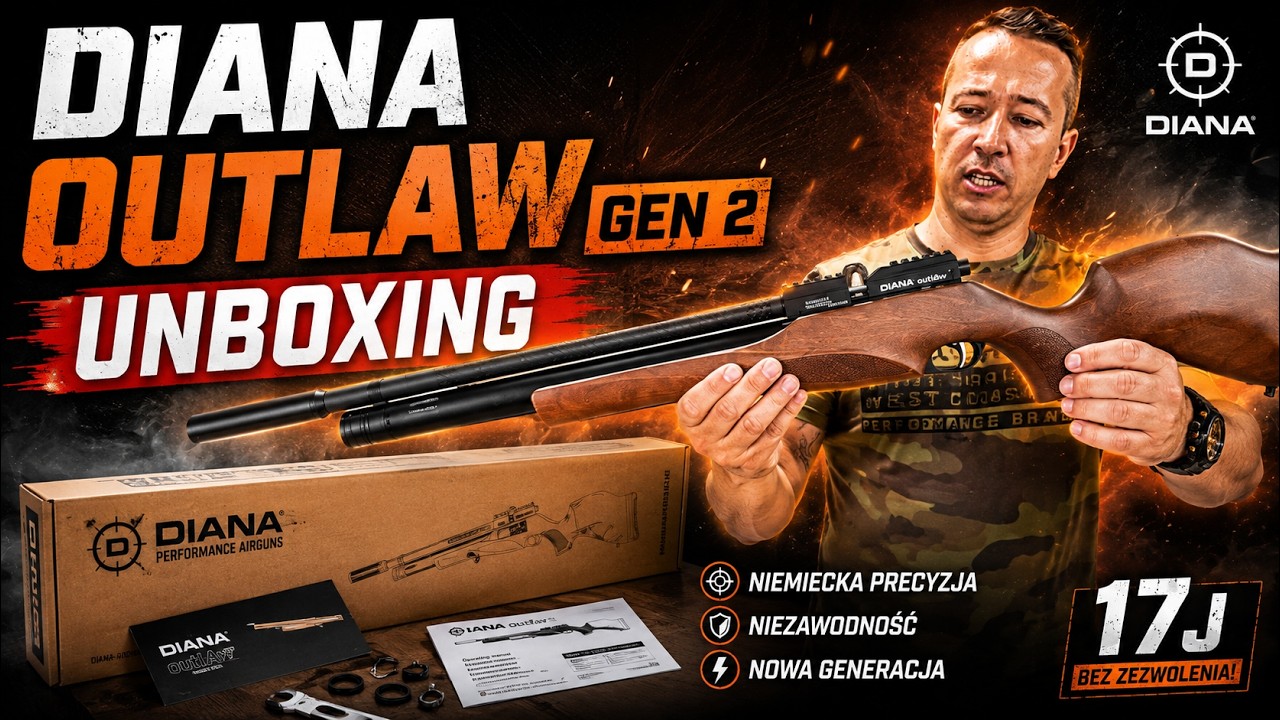 Wiatrówka DIANA OUTLAW GEN 2 UNBOXING
