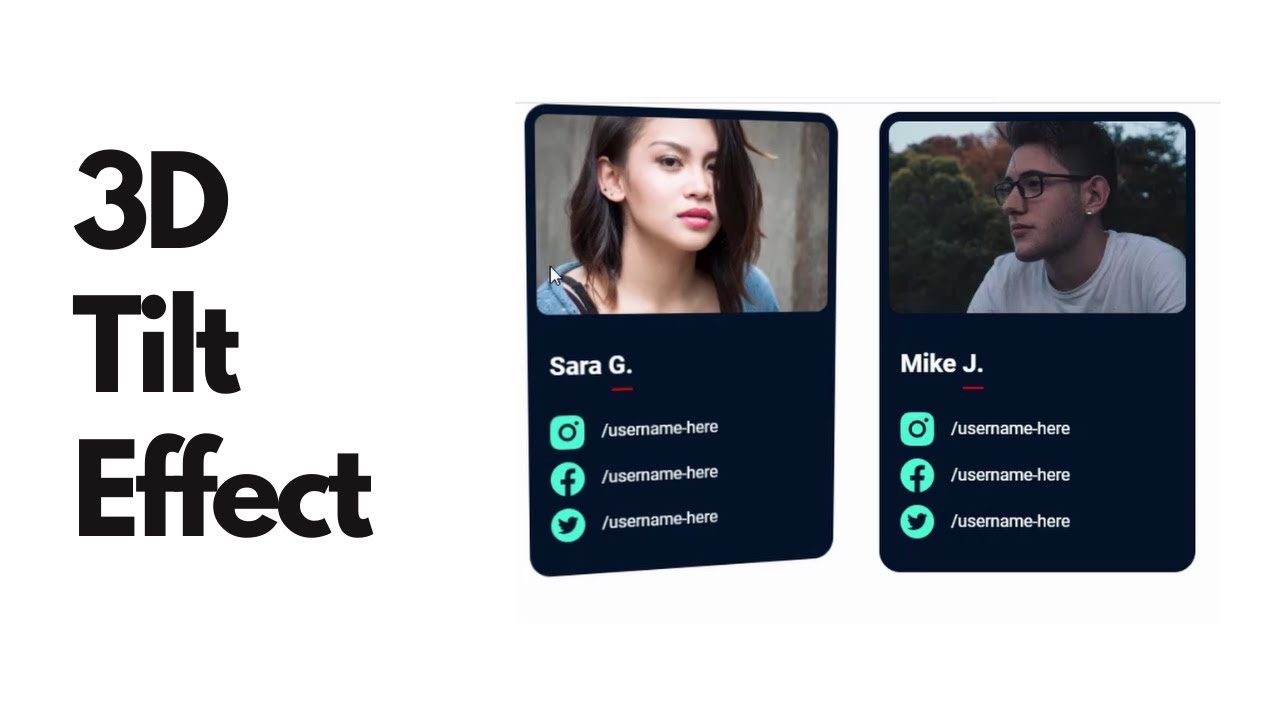 How To Add Awesome 3D Tilt Effect To A Card In WordPress Website