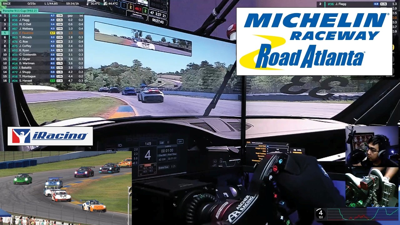 iRacing Road Atlanta Porsche Cup League | Race 4 | Season 11