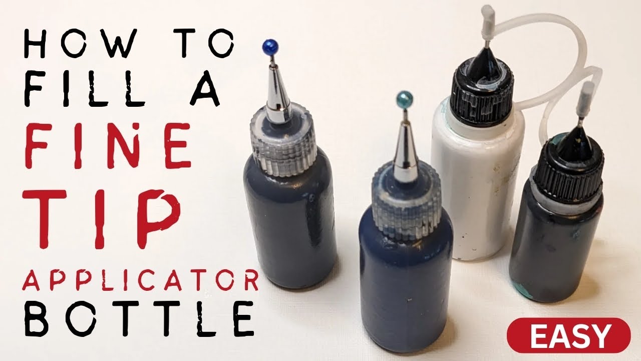 Fill a Fine Tip Applicator Bottle the Easy Way #paintingtips #arttips #paintingtutorial