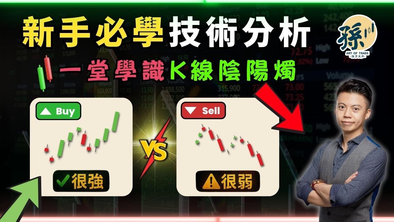 【技術分析篇】掌握陰陽燭與成交量的關鍵原理 ！| K線圖解讀與市場心理｜量價分析大揭密｜股票教學｜股票入門｜k線技術分析｜陰影燭技術分析｜孫子大戶