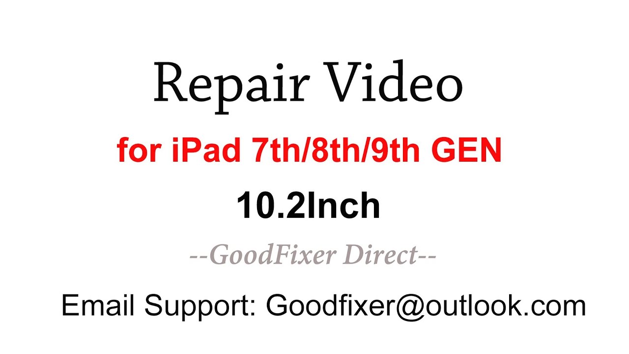 for iPad 7th 8th 9th Gen Screen Replacement Installation Video(24/9/5)