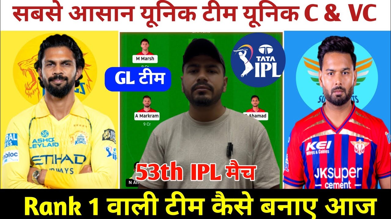 CSK vs LSG Today Match Prediction ! Chennai Super Kings vs Lucknow Super Giants Dream11 Team ! IPL