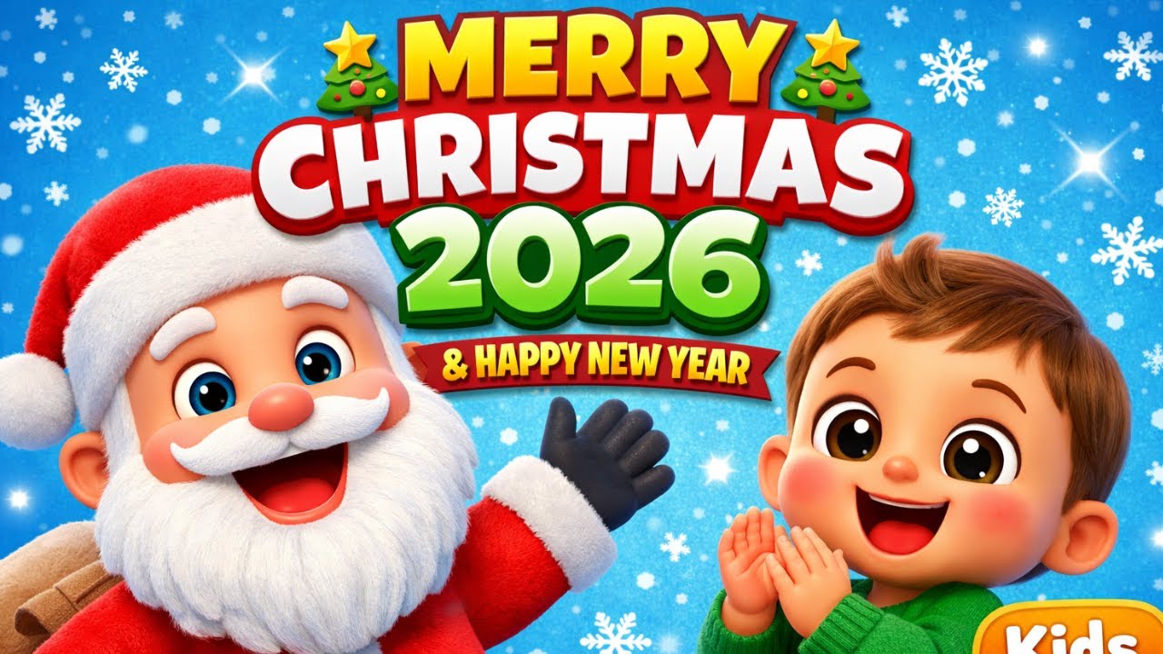 Christmas Song for Kids 🎄 | We Wish You a Merry Christmas & Happy New Year