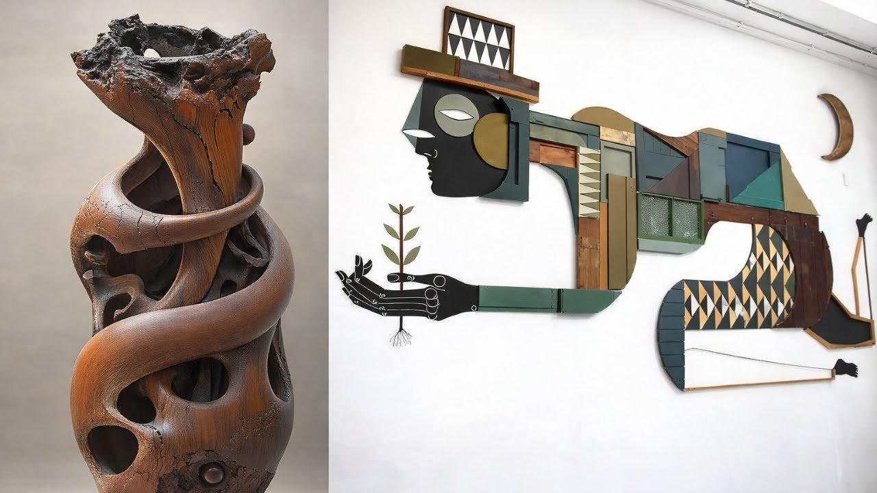 Abstract Wood Sculpture for Modern Home Decor