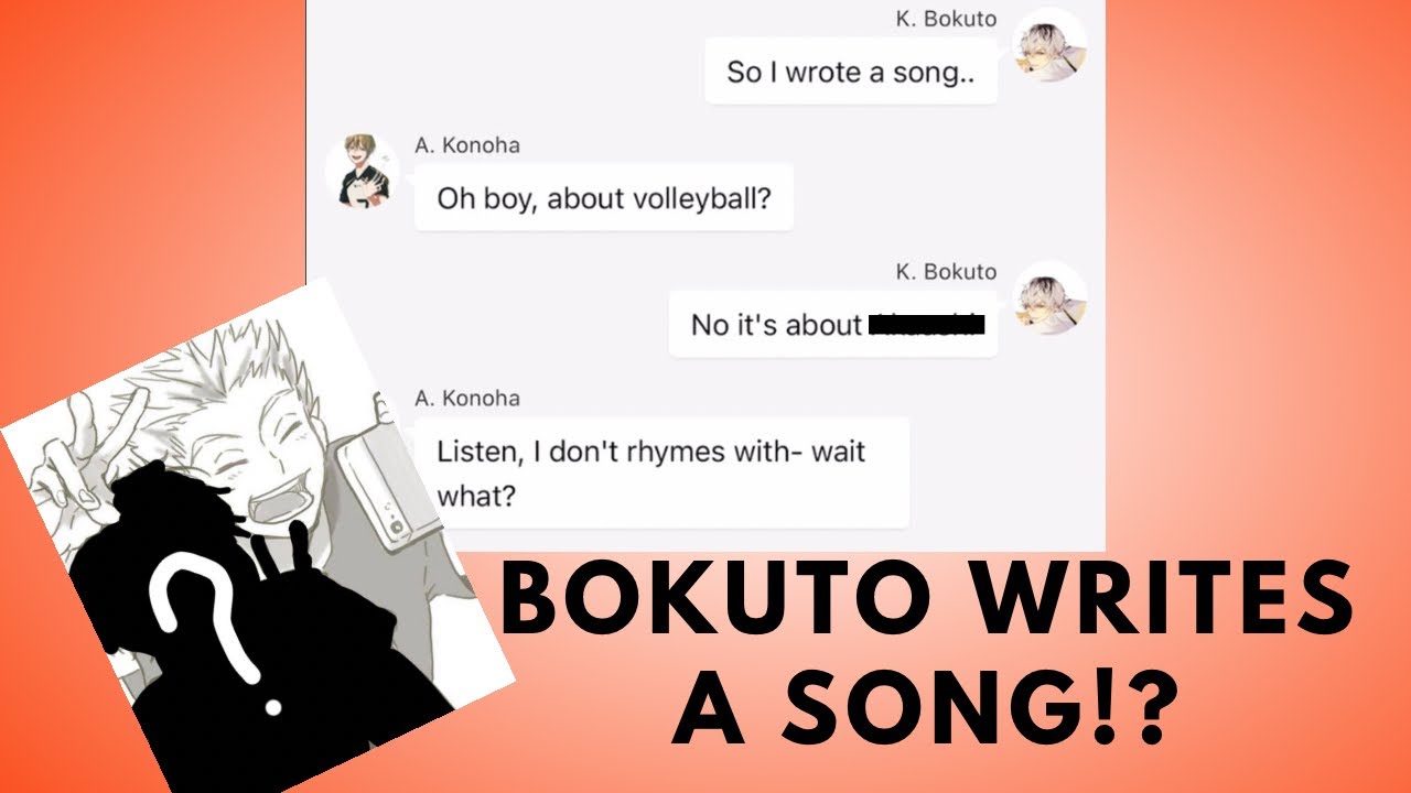 Бокуто пишет песню!?!? || Аудио не моё!! || Тексты Haikyuu