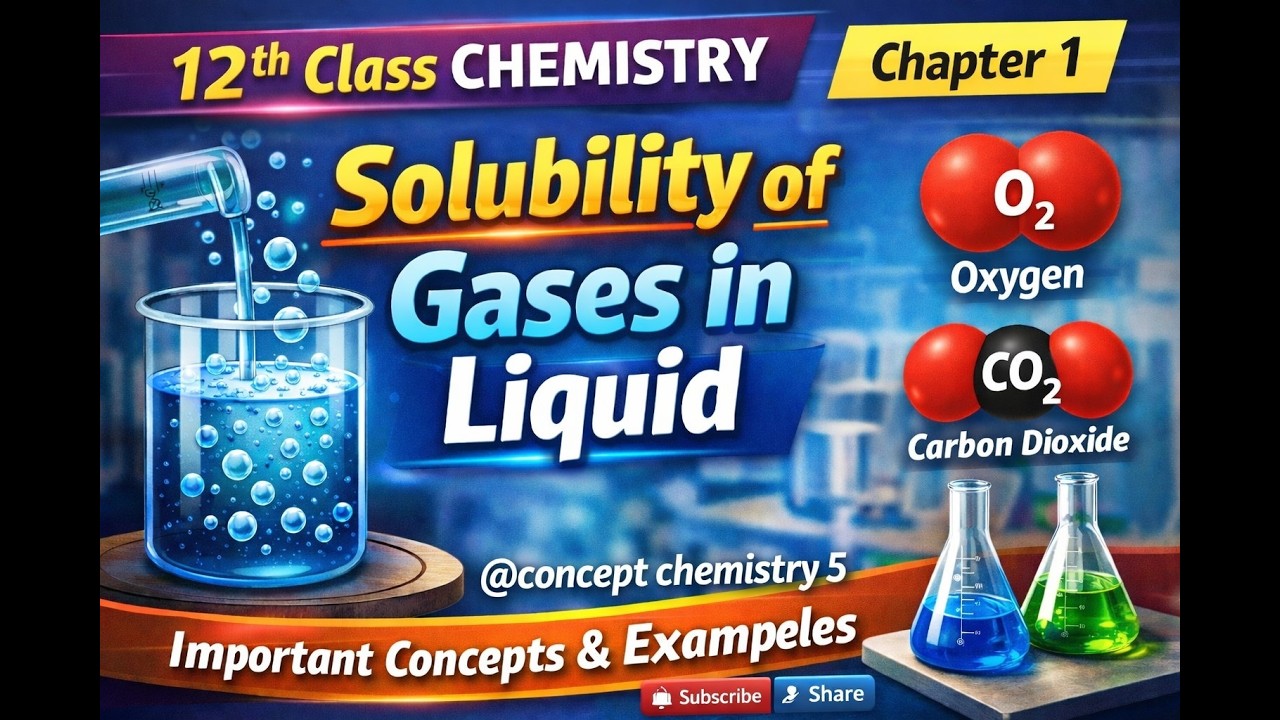 Class 12 Chemistry Chapter 1 | Solubility – Solid in Liquid | Complete Explanation | Solutions