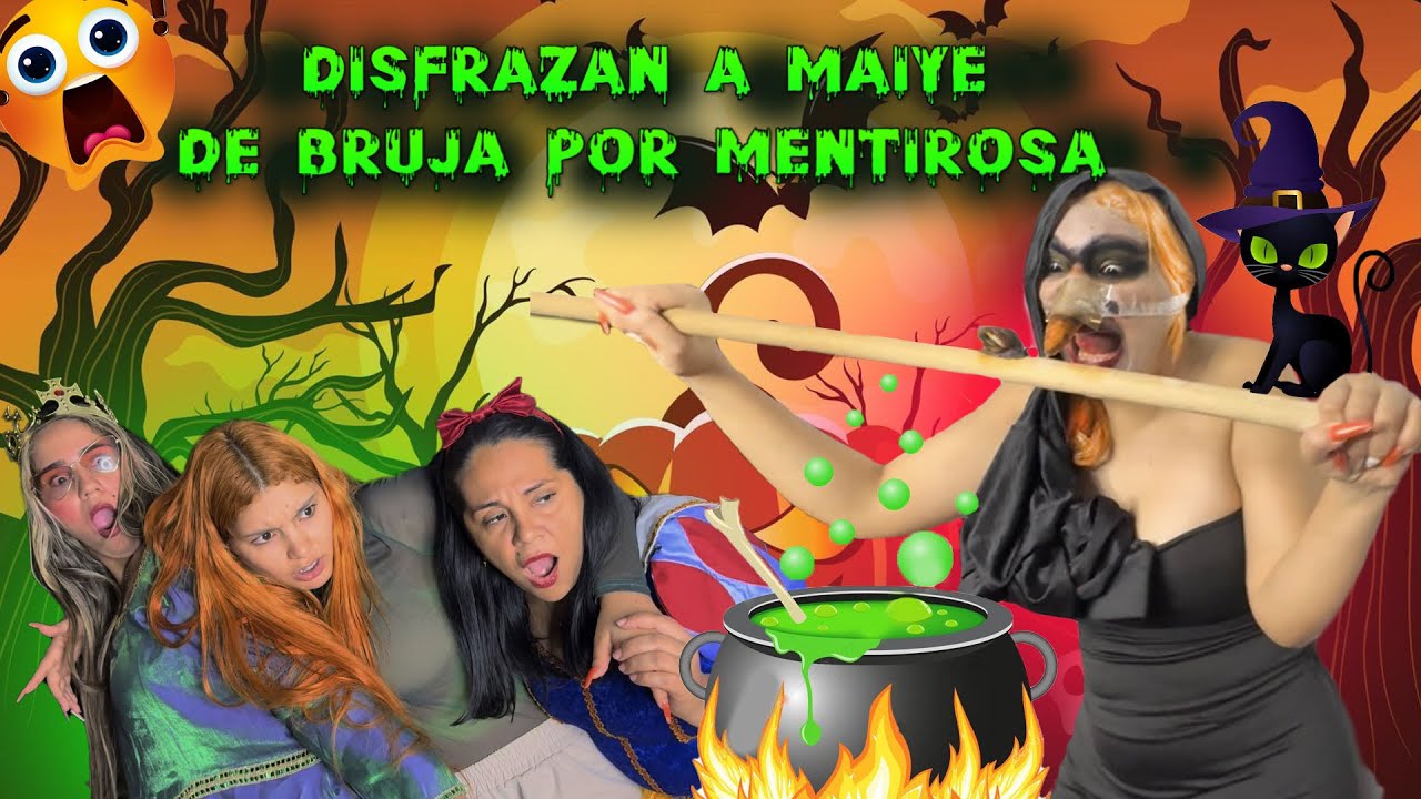 DISFRAZAN A MAIYE DE BRUJA POR MENTIROSA 🧙‍♀️🧹(Brom4 sale mal 😭😰) // MAIYE TORREX