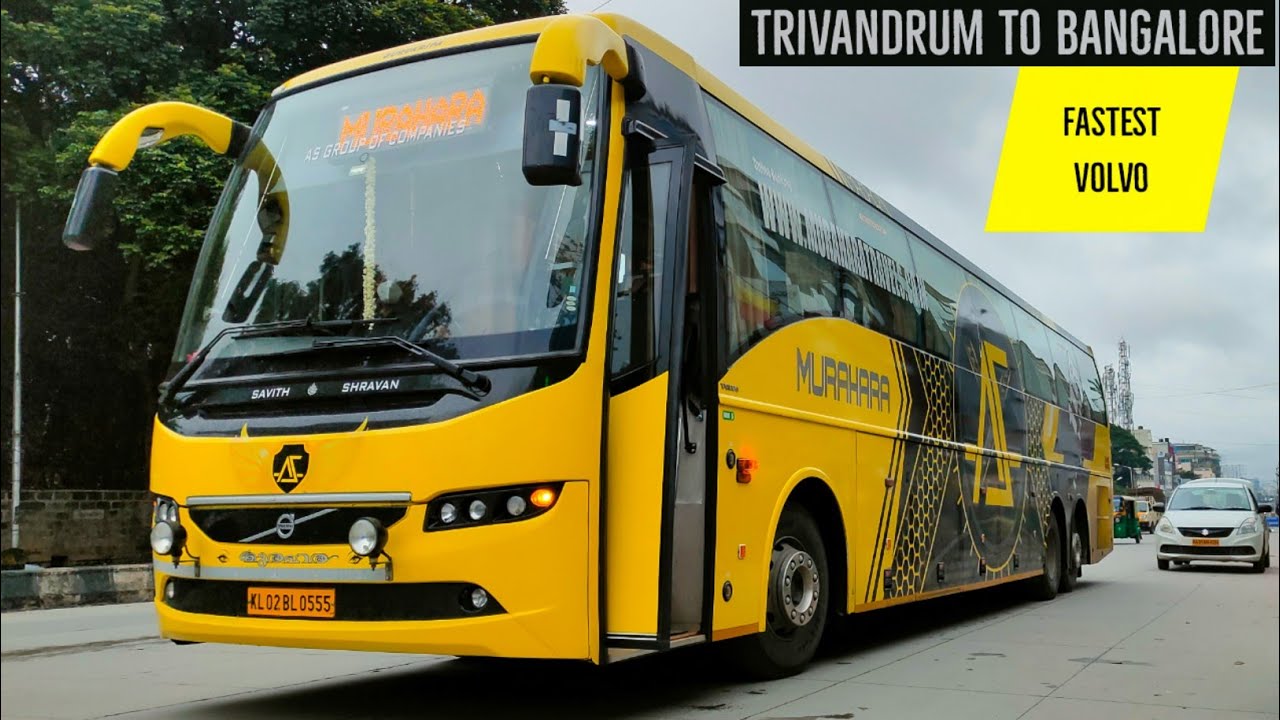 FASTEST VOLVO B11R BUS JOURNEY | TRIVANDRUM TO BANGALORE BY MURAHARA TRAVELS | BUS VLOG😍🔥