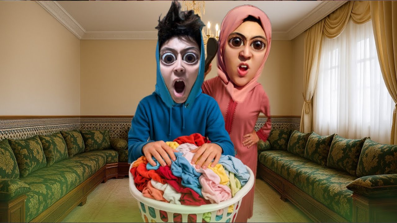 فاش كاتعطيك ماماك تغسلي 🧥👕👗 الحوايج و لكن 😱
