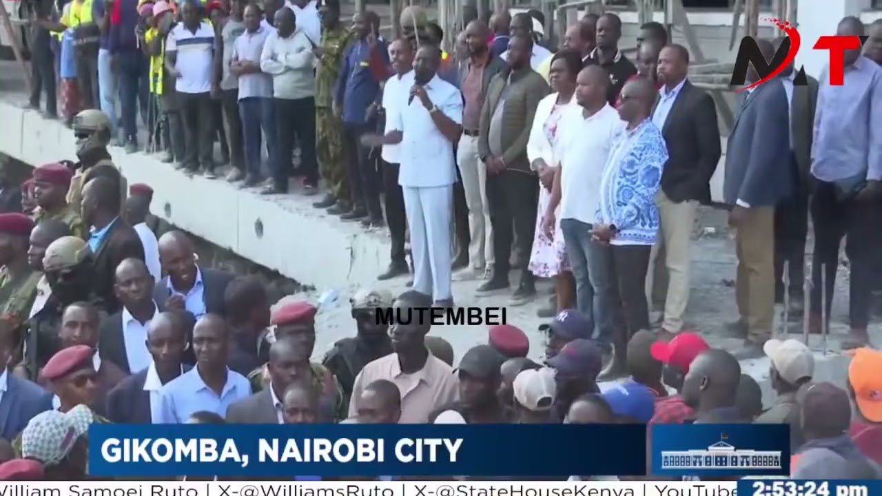 RUTO ADDRESSING NAIROBIANS IN GIKOMBA!!