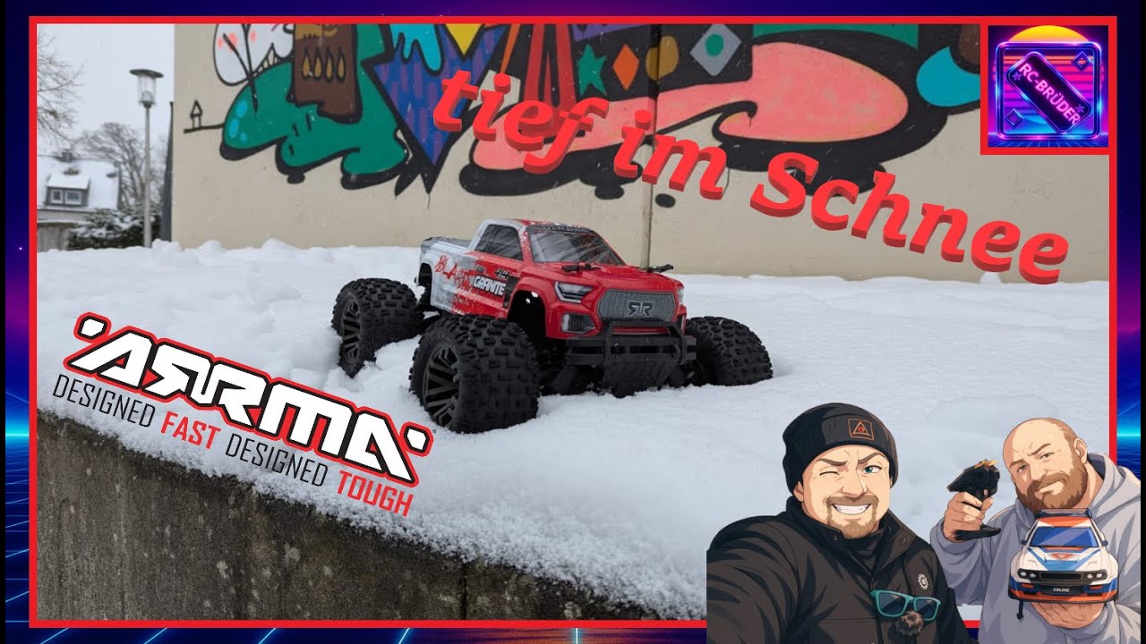 Jaaaayyyyy Schneeeeee und Spaß im Schnee mit den Arrma Granite😜😂 und Schnee