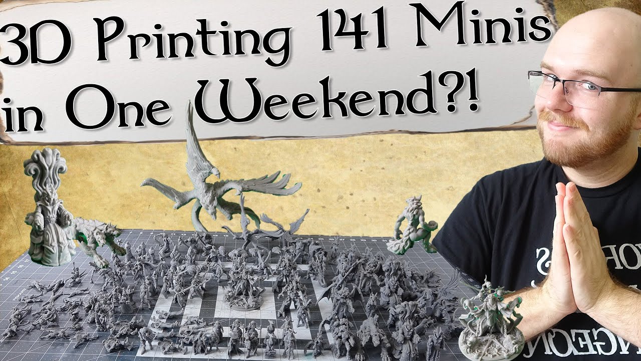 Can I 3D Print over 140 Tabletop Minis in One Weekend?