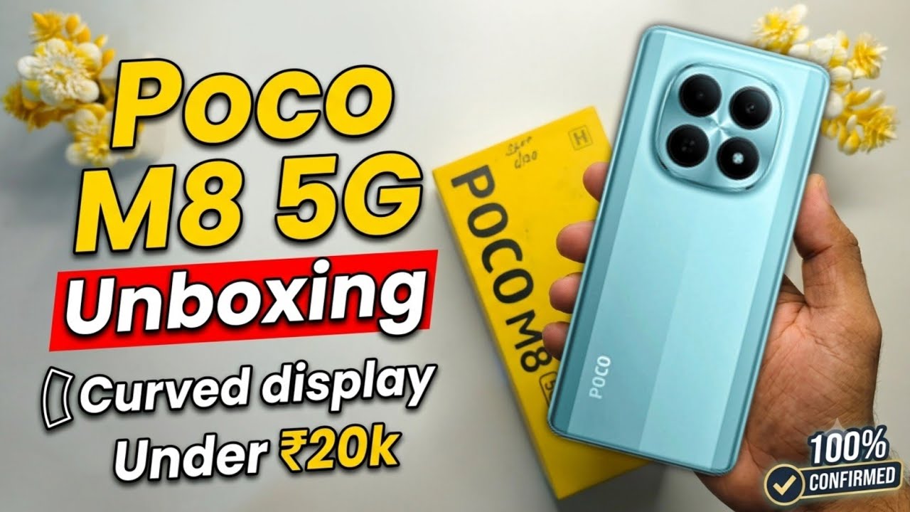 POCO M8 5G  Unboxing - 50MP Camera, 120Hz AMOLED & 45W Charging! #asmr 
