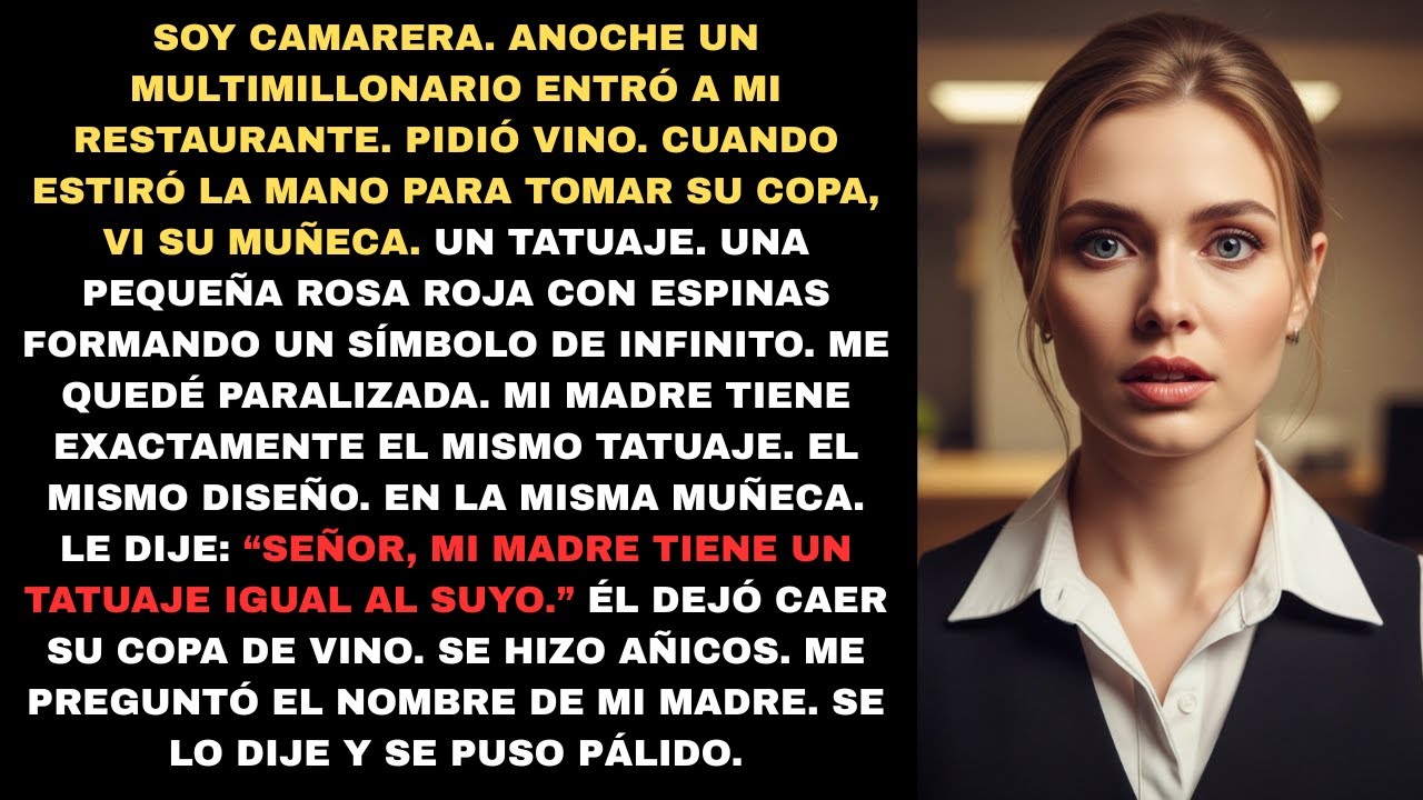 “Señor, Mi Madre Tiene Un Tatuaje Igual Al Suyo” Le Dije Al Multimillonario Mientras Servía Mesas