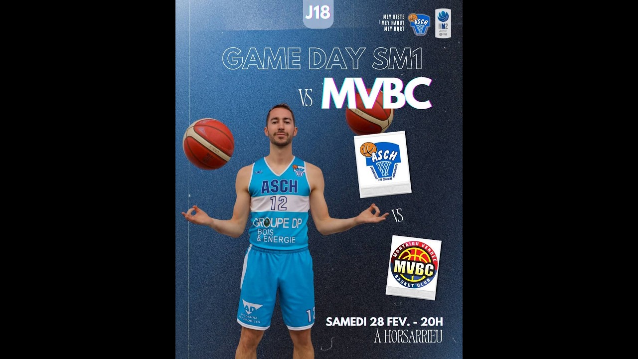 18 éme journée du Championnat de France de National 2  ASCH vs MVBC