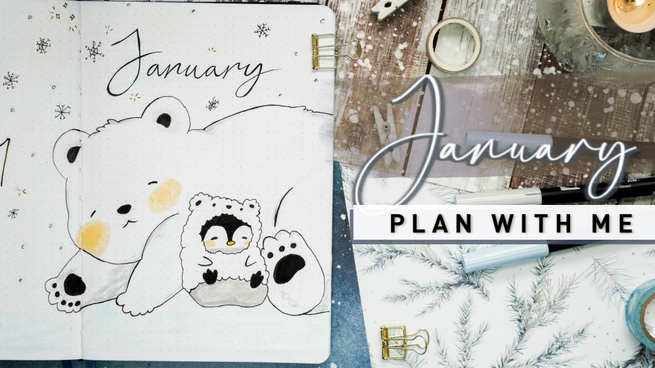 PLAN WITH ME | January 2021 Bullet Journal Setup 🧊