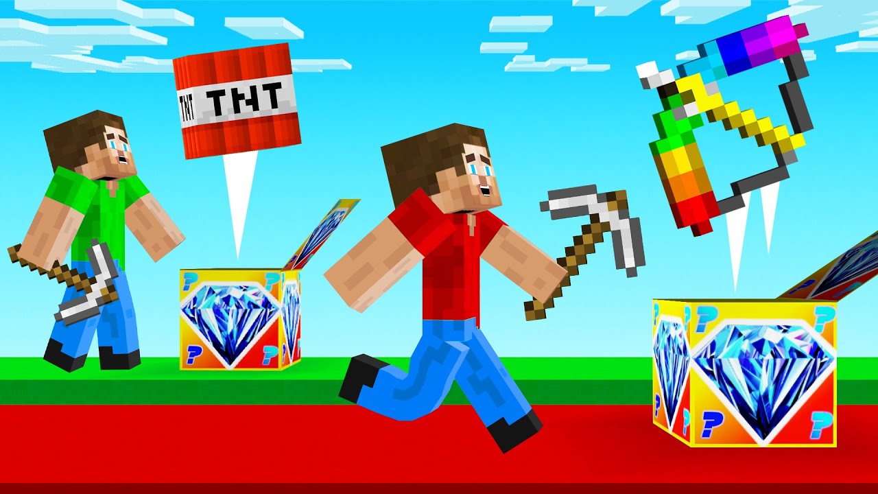 Minecraft DIAMOND LUCKY BLOCK RACE Then This Happened…