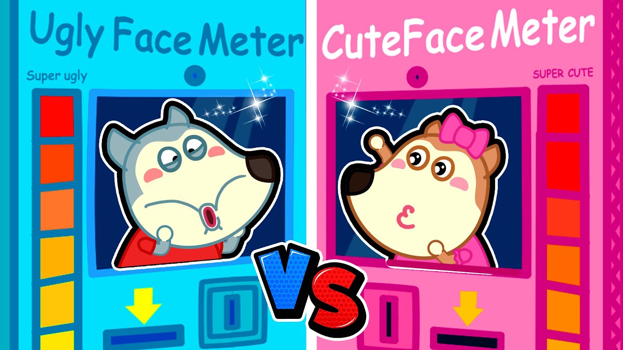 Familia Wolfoo Español | ¡MEDIDOR DE CARA FEA VS BONITA DE WOLFOO Y LUCY! - Dibujos Animados