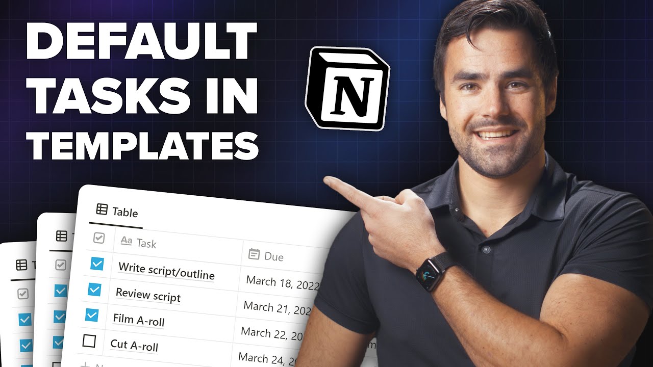 Notion Project Management: добавление задач по умолчанию в шаблон проекта