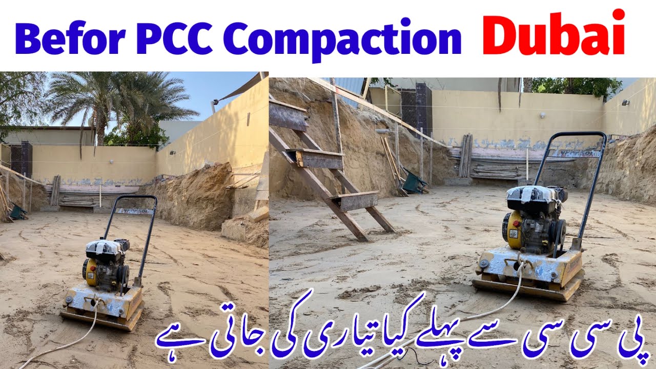 Step#3/Before PCC Footing Compaction Work Dubai/Compaction Dubai Footing/Process of CompactionDubai