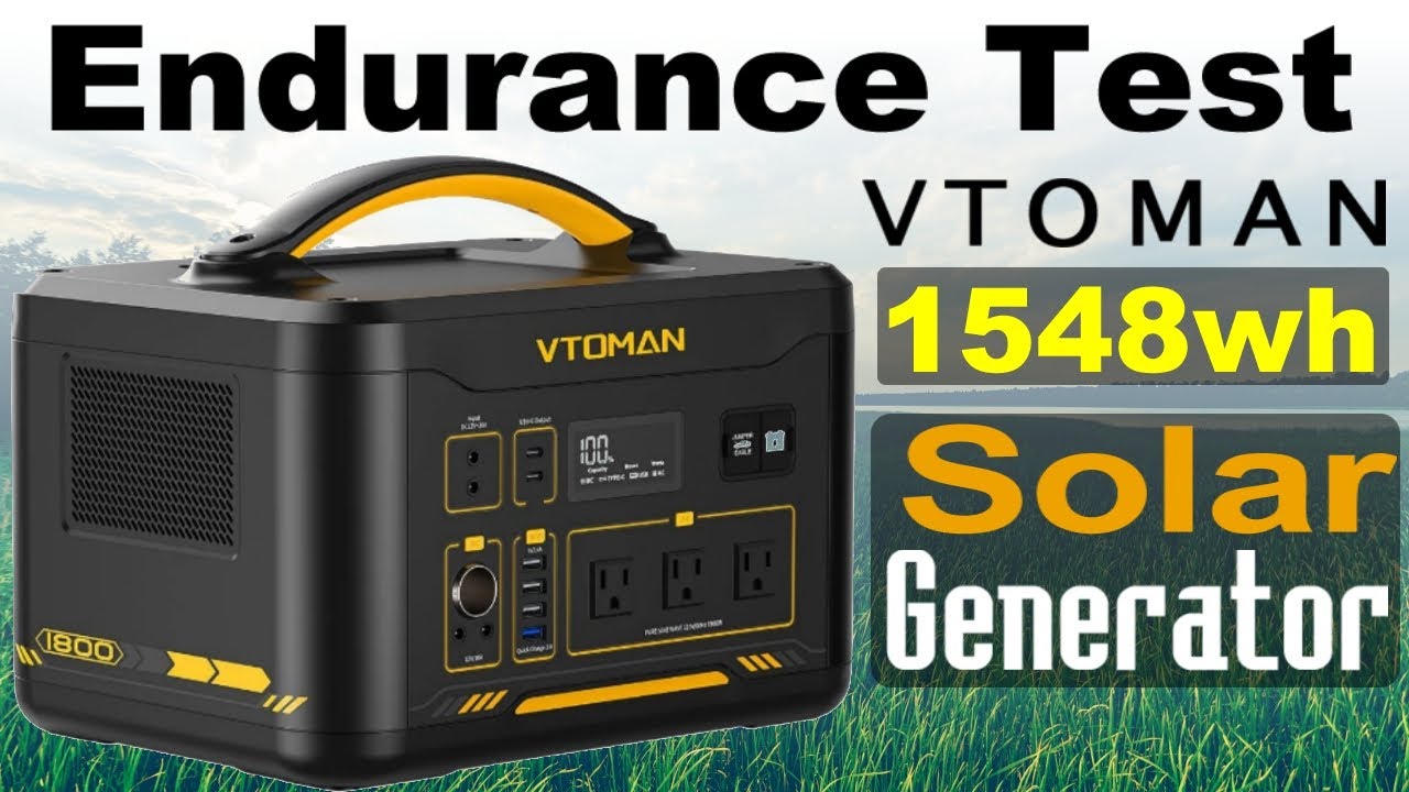Portable Powerhouse! VTOMAN Jump 1800 Endurance Test #Review: LiFePo4 Solar Generator Power Station