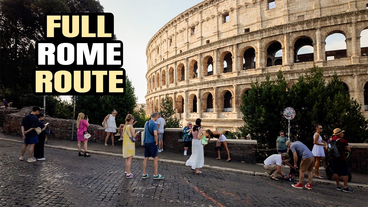 ROME FULL ROUTE in 4K 🇮🇹 Colosseum to Vatican via Trevi & Pantheon | Walking Tour