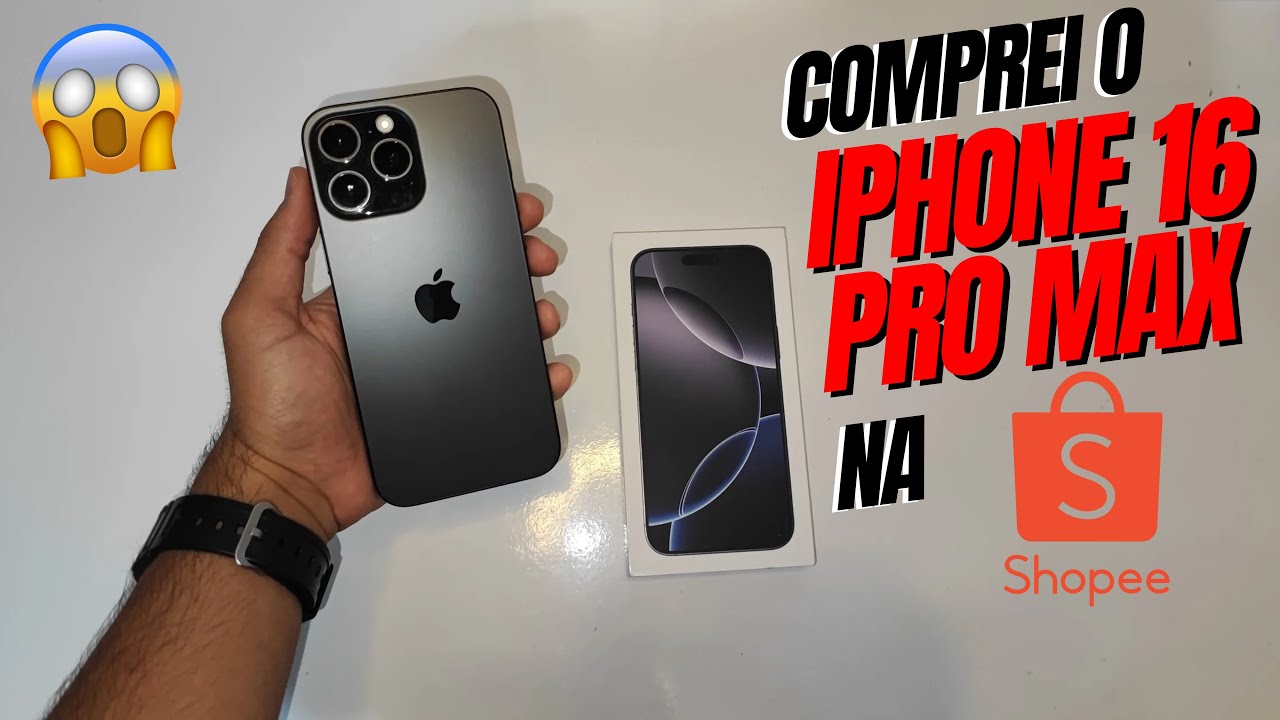 Comprei o iPhone 16 Pro Max na Shopee 😱 É ORIGINAL? (Unboxing + Review REAL) 2025