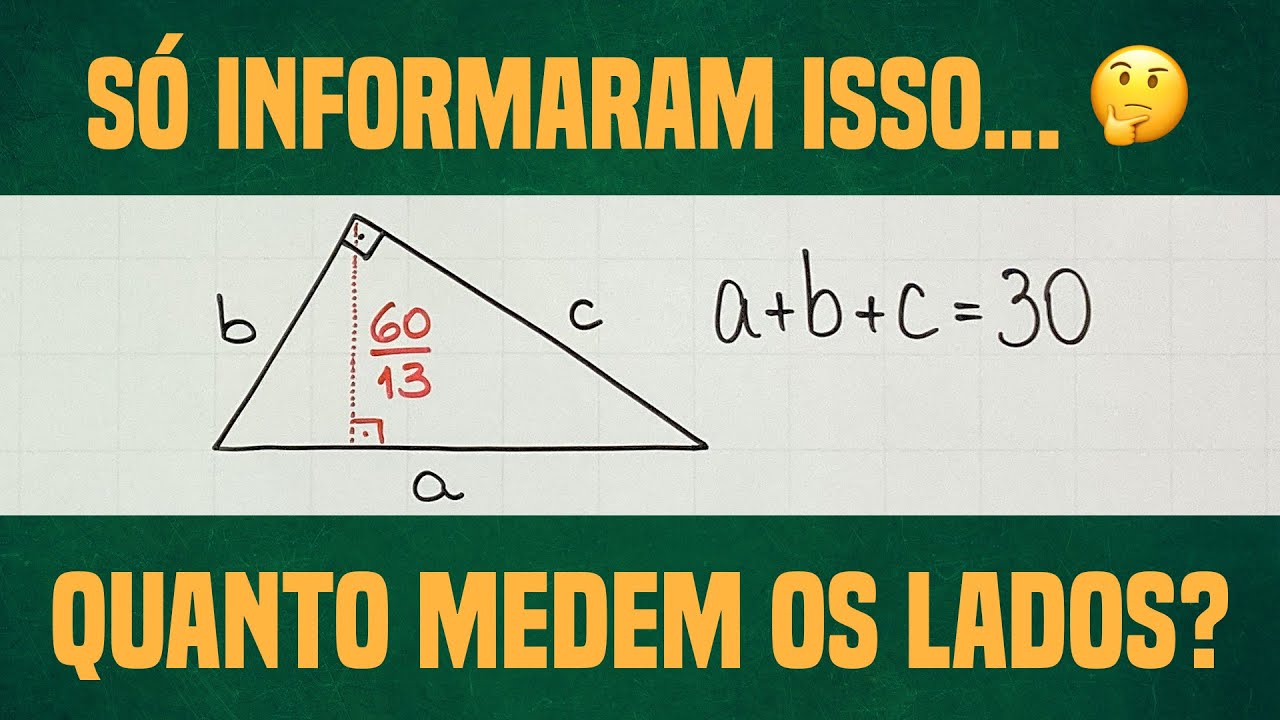 Quanto medem os lados desse triângulo retângulo? [Horizontal]