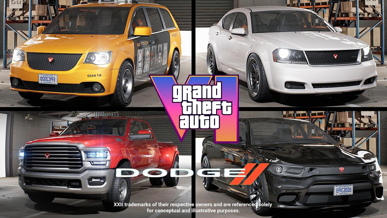 GTA 6 - All New Vehicles REVEALED (DODGE VEHICLES) | Details