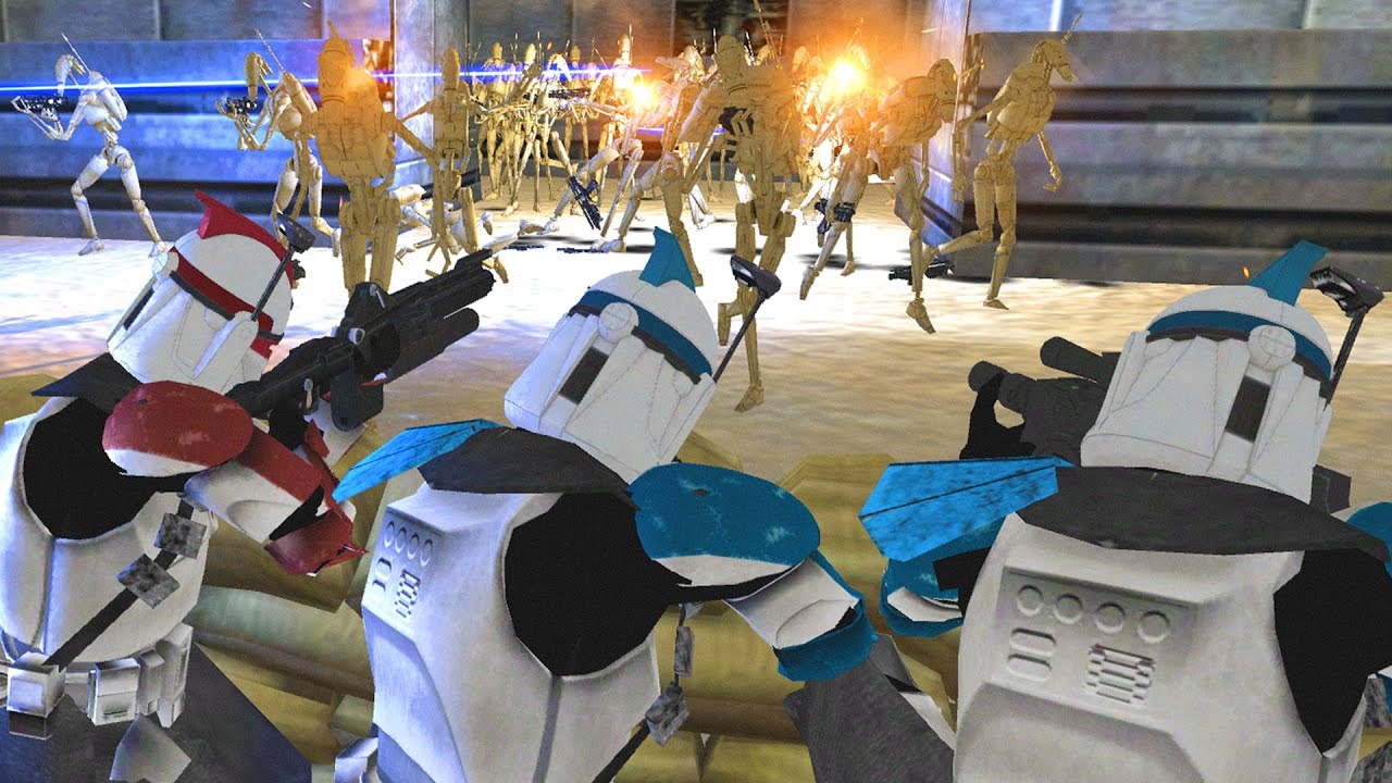 10 ARC Troopers VS 1,000 Battle Droids - Men of War: Star Wars Mod Battle Simulator