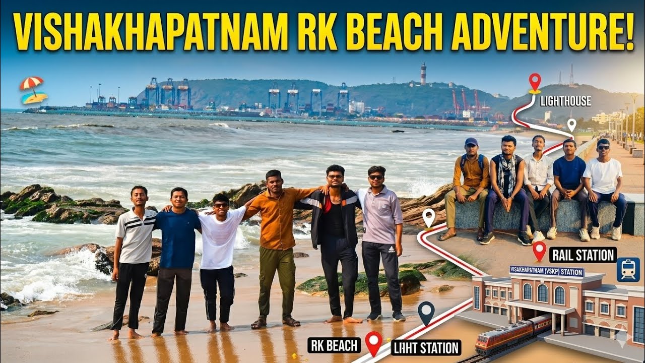 Visit  Jagdalpur to vishakhapatnam.. RK Beach Vizag | Ramakrishna Beach Visakhapatnam Travel Video