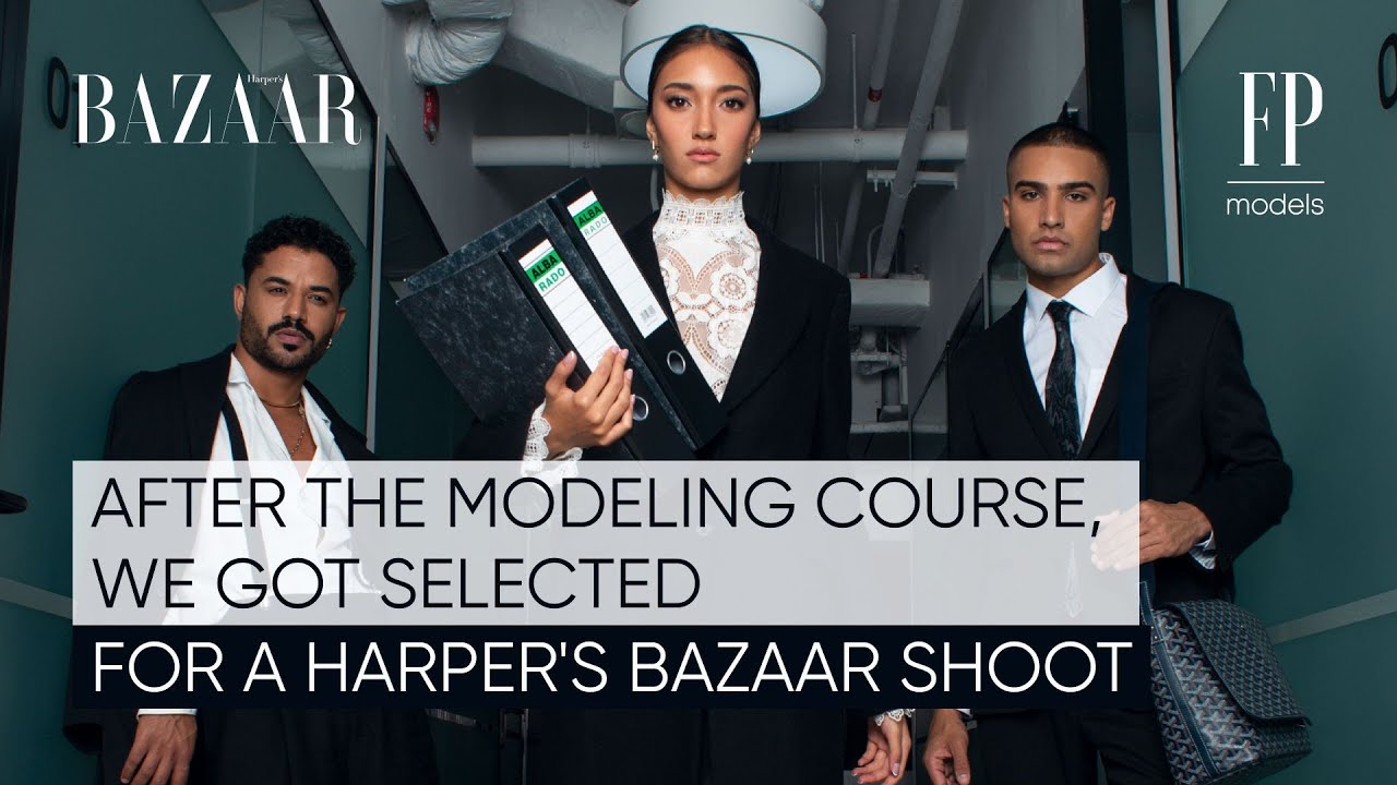FP models students exclusively for Harpers Bazaar. Fashion magazine shoot in Dubai how it looks like