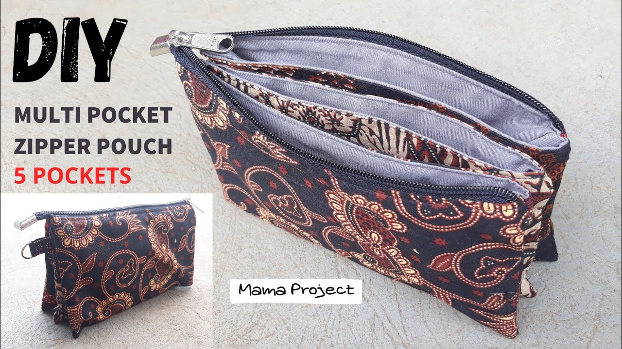 Multi pocket zipper pouch | 5 pocket zipper bag | Dompet banyak ruang