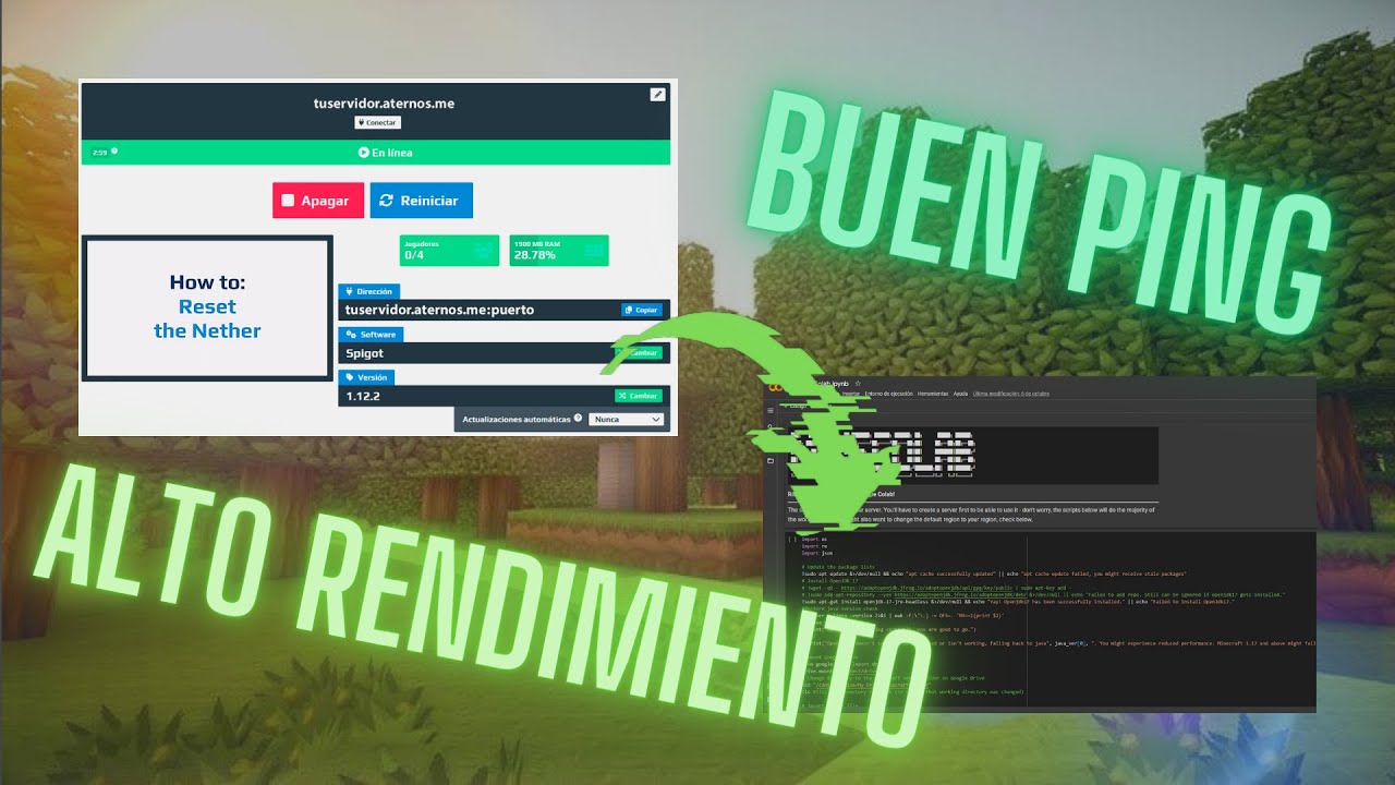Tu servidor de Minecraft gratis y con alto rendimiento / Google Colab / Tutoriales