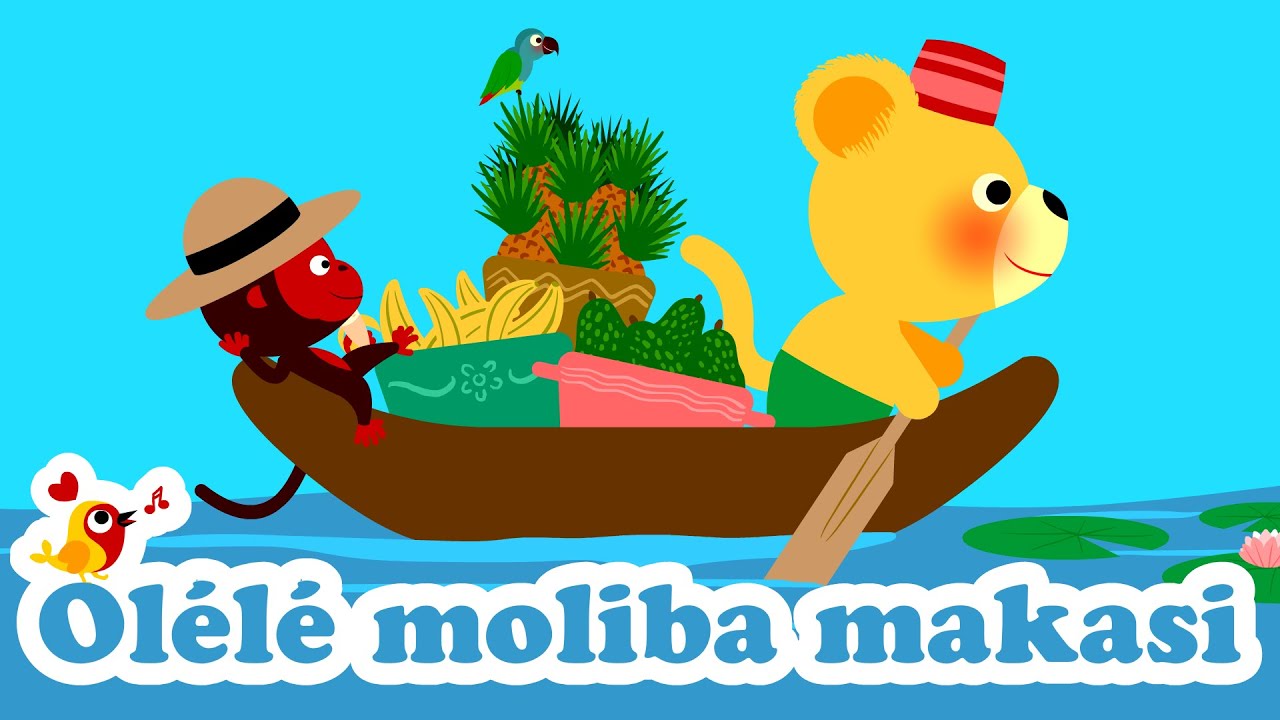 Olélé moliba makasi 🌴🌴🌴 Petite comptine africaine traduite en français avec paroles pour les bébés