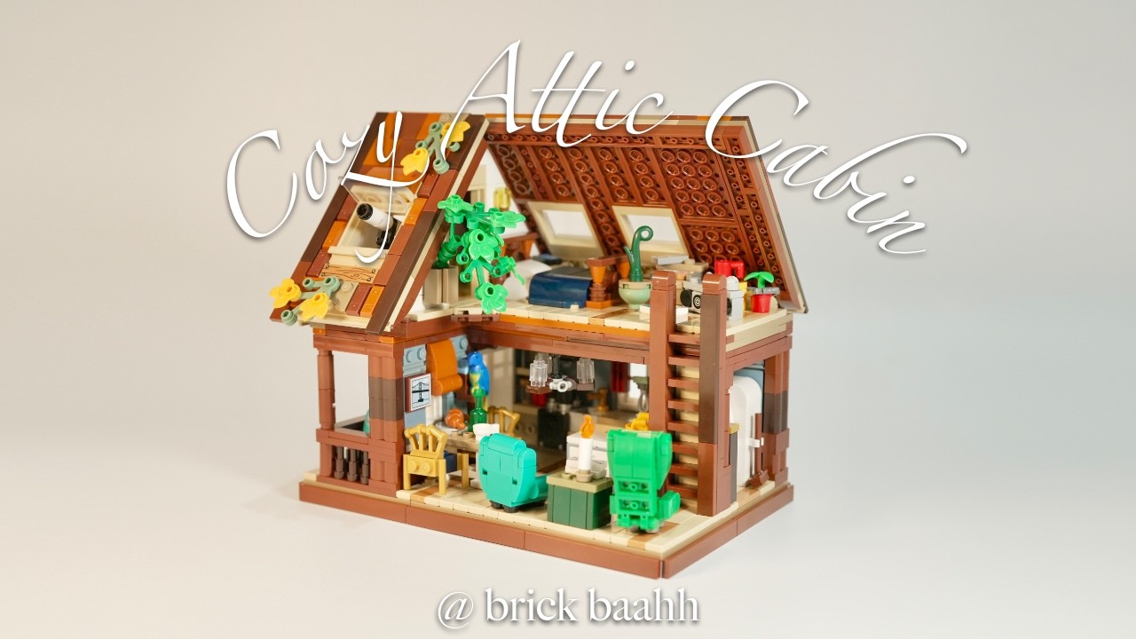 Cozy Attic Cabin MOC 🍂 A Tiny LEGO Home Full of Warmth #lego #moc