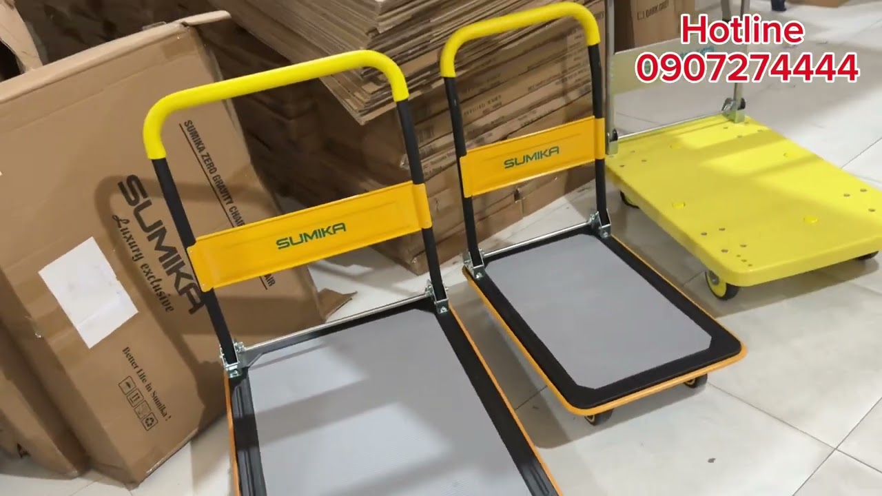 Xe đẩy hàng Sumika loại 4 bánh gấp gọn tải trọng từ 150 170 300 350 500 kg