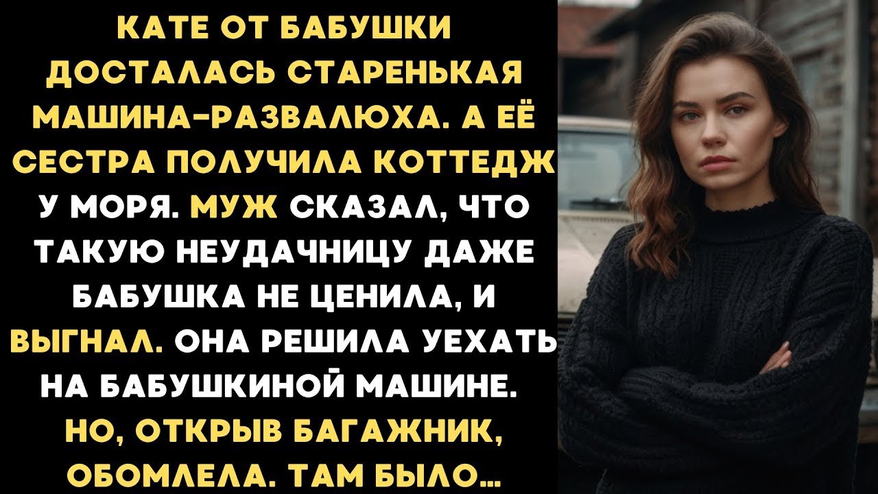 Бабушка оставила мне в наследство старенькую машину-развалюху, но когда я открыла багажник, обомлела