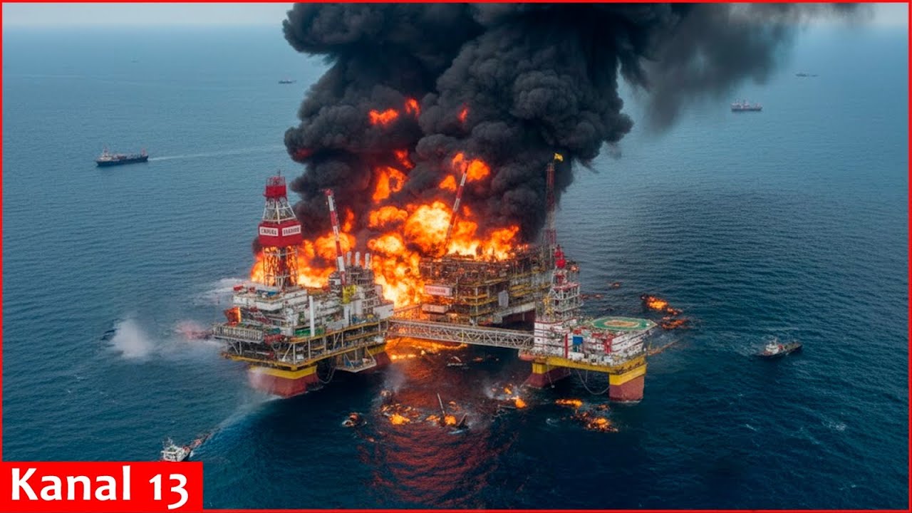 Сначала военно-морские беспилотники атаковали российские нефтяные платформы в Каспийском море, в ...