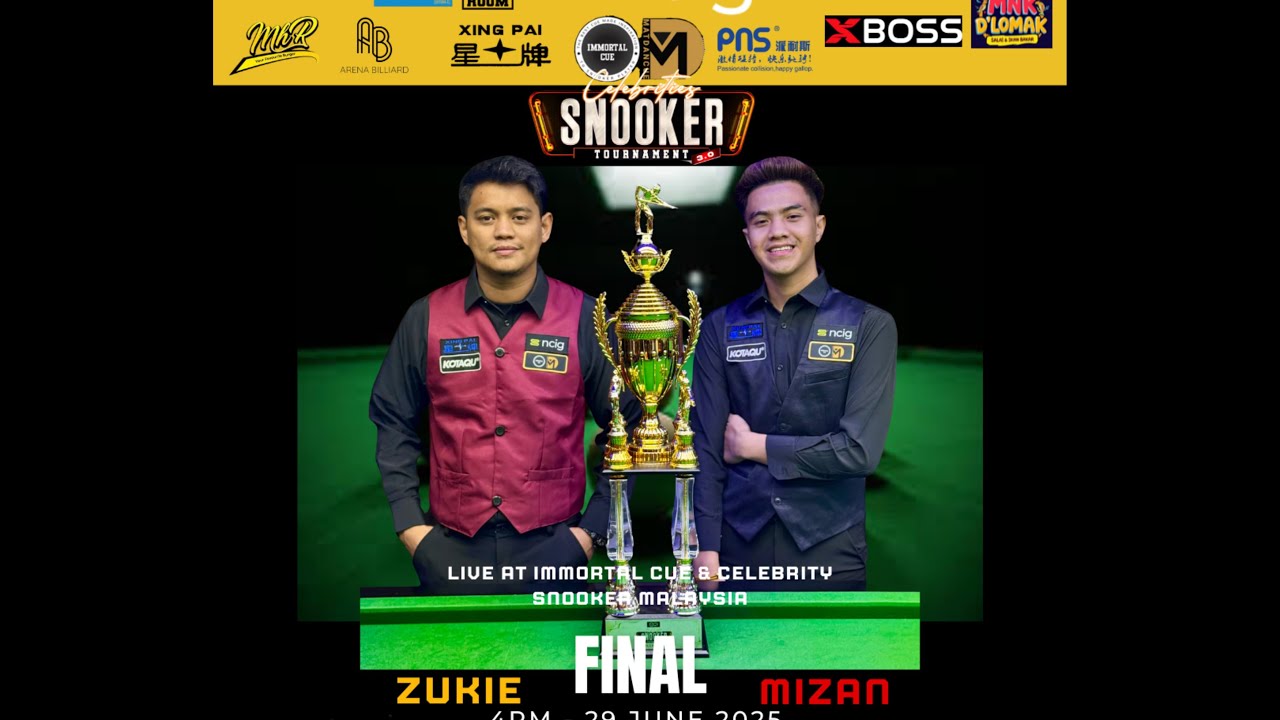 ZUKIE VS MIZAN FULL MATCH ⚡️❗️ FINAL MATCH CELEBRITIES SNOOKER TOURNAMENT 3.0 🎱🔥