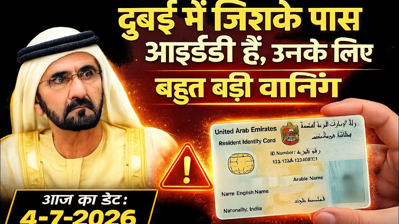 Dubai में जिसके पास आईडी है उनके लिए बड़ी खबर? | Uae News Today | Dubai News | Hindi News 