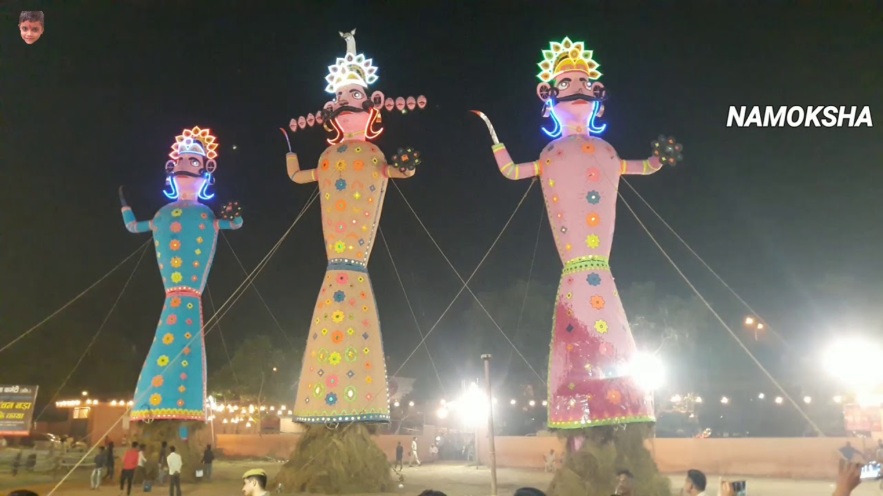 Tallest ravan dahan with meghnath and kumbhkaran of ghaziabad ramleela