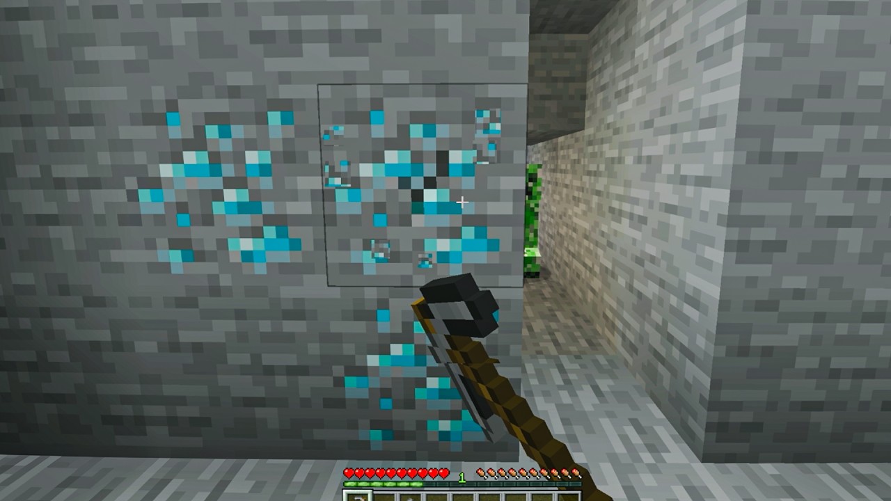 we found diamonds in minecraft!!