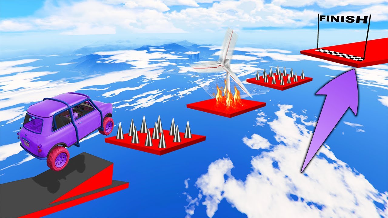 🟢 ONLY PRO PLAYERS CAN COMPLETE THIS IMPOSSIBLE GTA 5 CAR PRAKOUR RACE