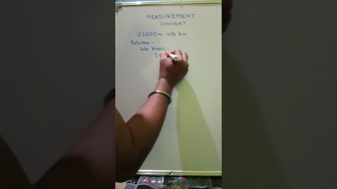 Conversion (m to km)