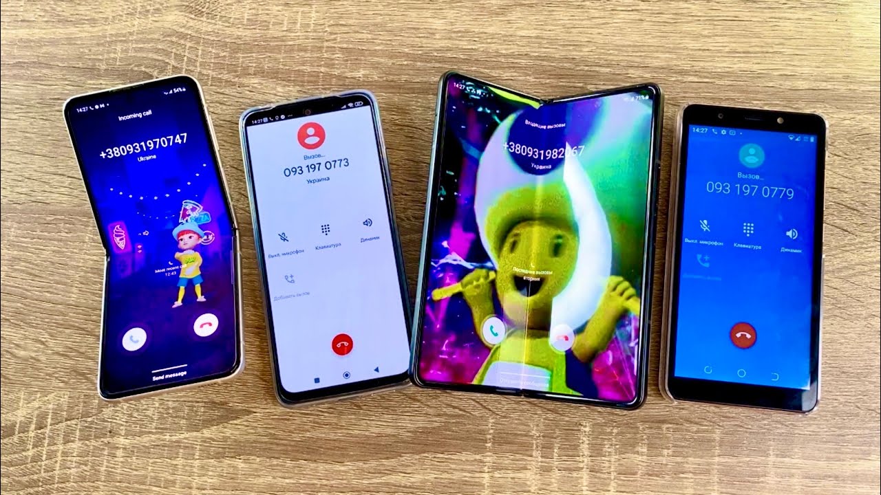 Incoming call & Outgoing call Tecno POP3 vs Samsung Z fold 3 vs Xiaomi Redmi Note 11 vs Z Flip 3
